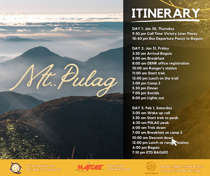 Mt. Pulag Hiking - Reservation Fee